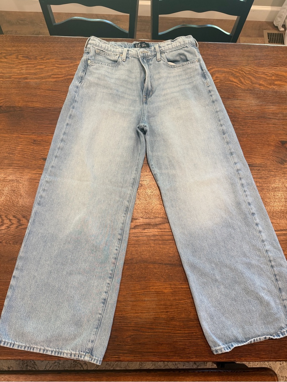 GAP High-Rise Wide Leg Light Blue Denim Jeans